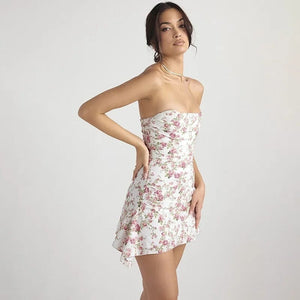 Bloemen jurkje dames satijne