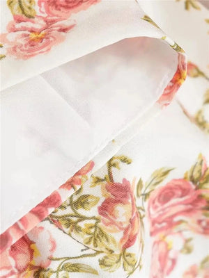 Bloemen jurkje dames satijne