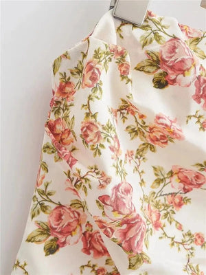 Bloemen jurkje dames satijne