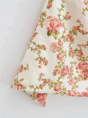 Bloemen jurkje dames satijne