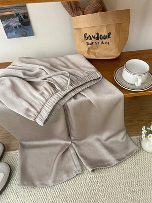 Broek satijn dames Champagne / S