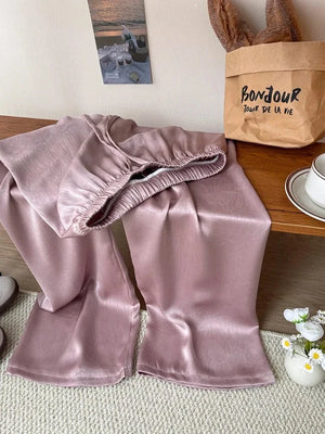 Broek satijn dames Roze / S