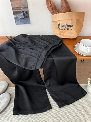 Broek satijn dames Zwart / S