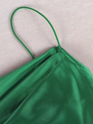 Galajurk groen satijn