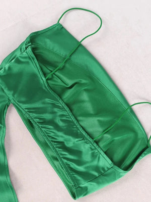 Galajurk groen satijn