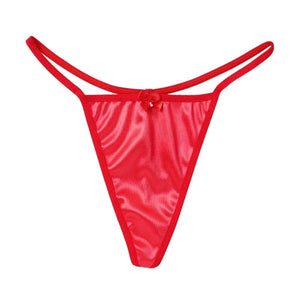 Geile satijn string Rood / M 40-50KG / 1 st.