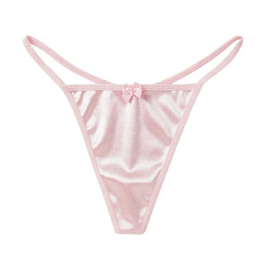 Geile satijn string Roze / M 40-50KG / 1 st.