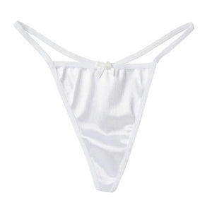 Geile satijn string Wit / M 40-50KG / 1 st.