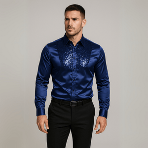 Glitter overhemd heren