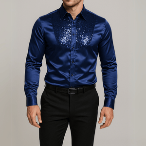 Glitter overhemd heren