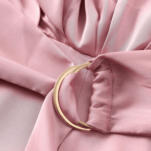 Jumpsuit roze satijn