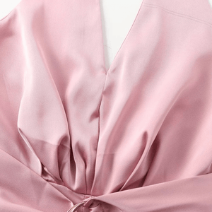 Jumpsuit roze satijn