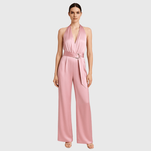 Jumpsuit roze satijn Roze / XS