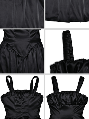 Jurk satijn lang open rug