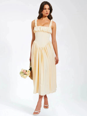 Jurk satijn lang open rug