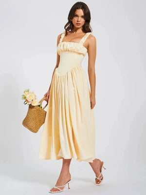 Jurk satijn lang open rug