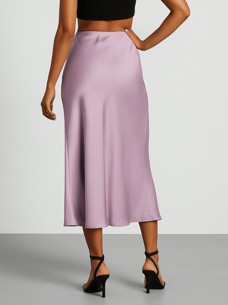 Lila satijnen rok