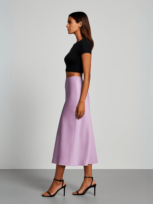 Lila satijnen rok