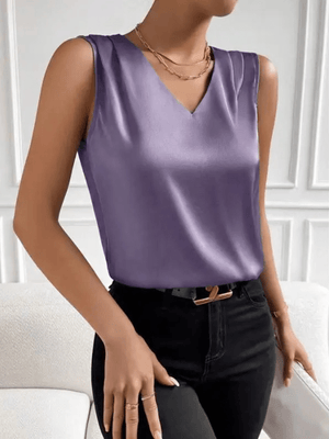Lila satijnen topje