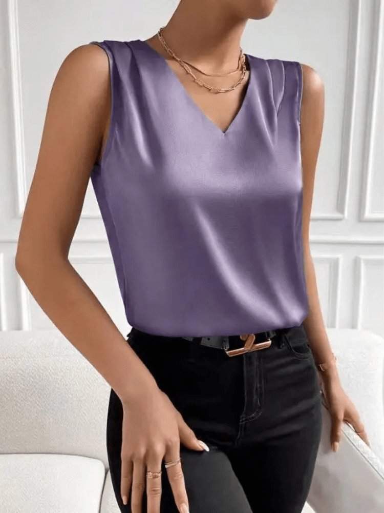 Lila satijnen topje