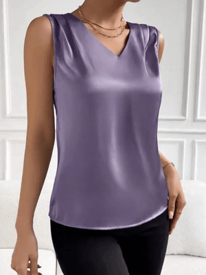 Lila satijnen topje