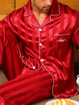 Mannen pyjama satijn