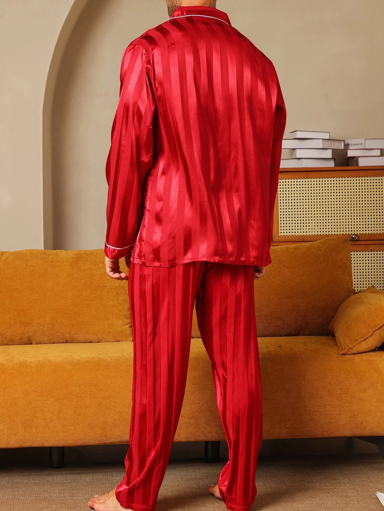 Mannen pyjama satijn