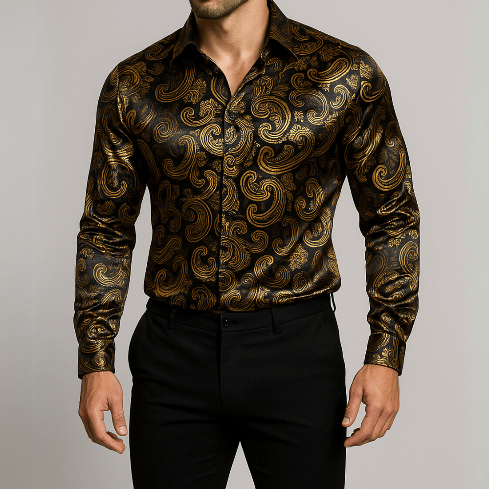 Paisley satijn overhemden