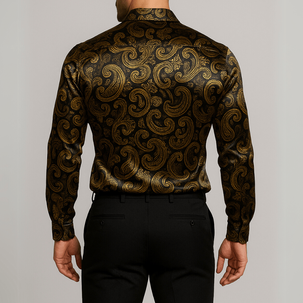 Paisley satijn overhemden