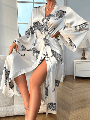 Panter badjas satijn