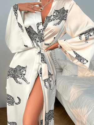 Panter badjas satijn