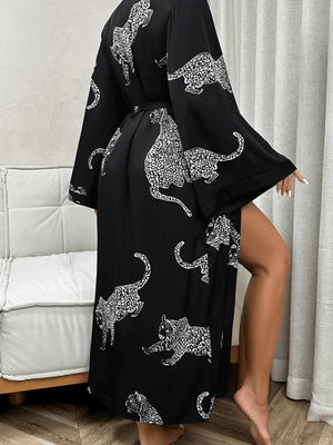 Panter badjas satijn