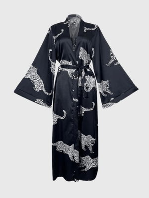 Panter badjas satijn