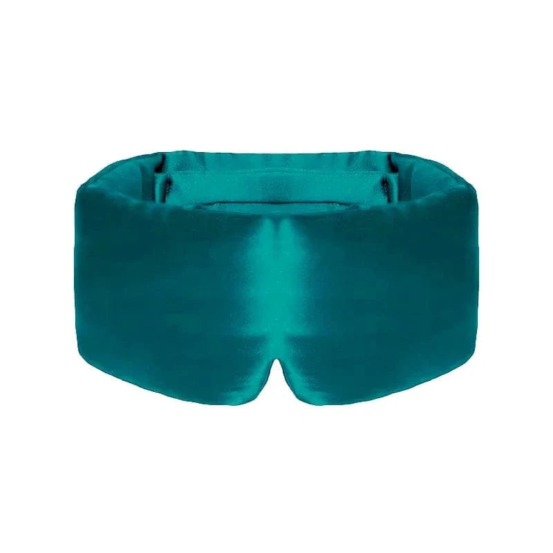 Petrolgroene satijnen slaapmasker Petrolgroene