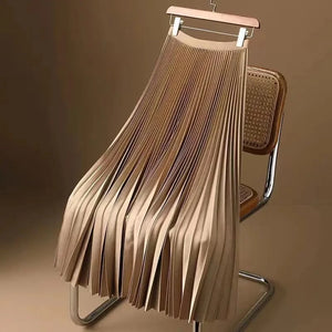 Plisse rok satijn Champagne / L