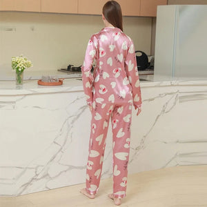 Roze satijn pyjama