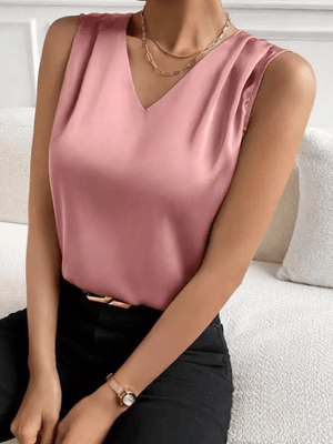 Roze top satijn Roze / S