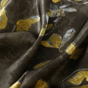 Satijn rok met bloemenprint