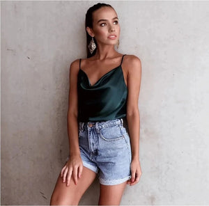 Satijn tanktop