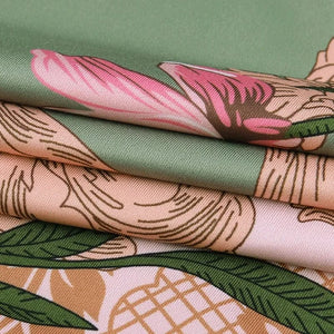 Satijnen bloemen jurk