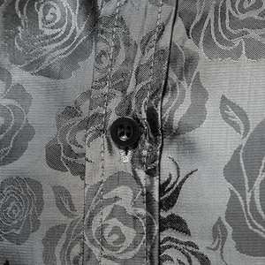 Satijnen bloemen overhemd heren