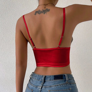 Satijnen bralette top