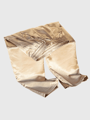 Satijnen broek champagne
