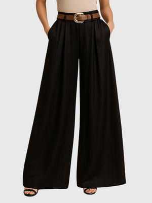 Satijnen broek zwart Zwart / S