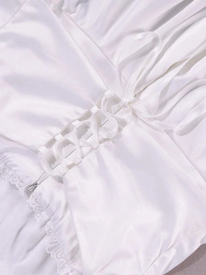 Satijnen cocktailjurkjes