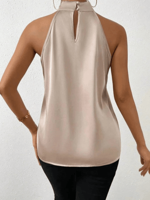 Satijnen halter top
