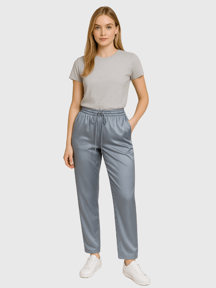 Satijnen joggingbroek