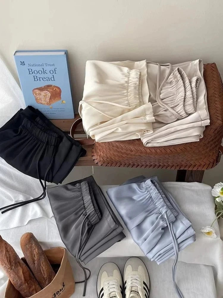 Satijnen joggingbroek