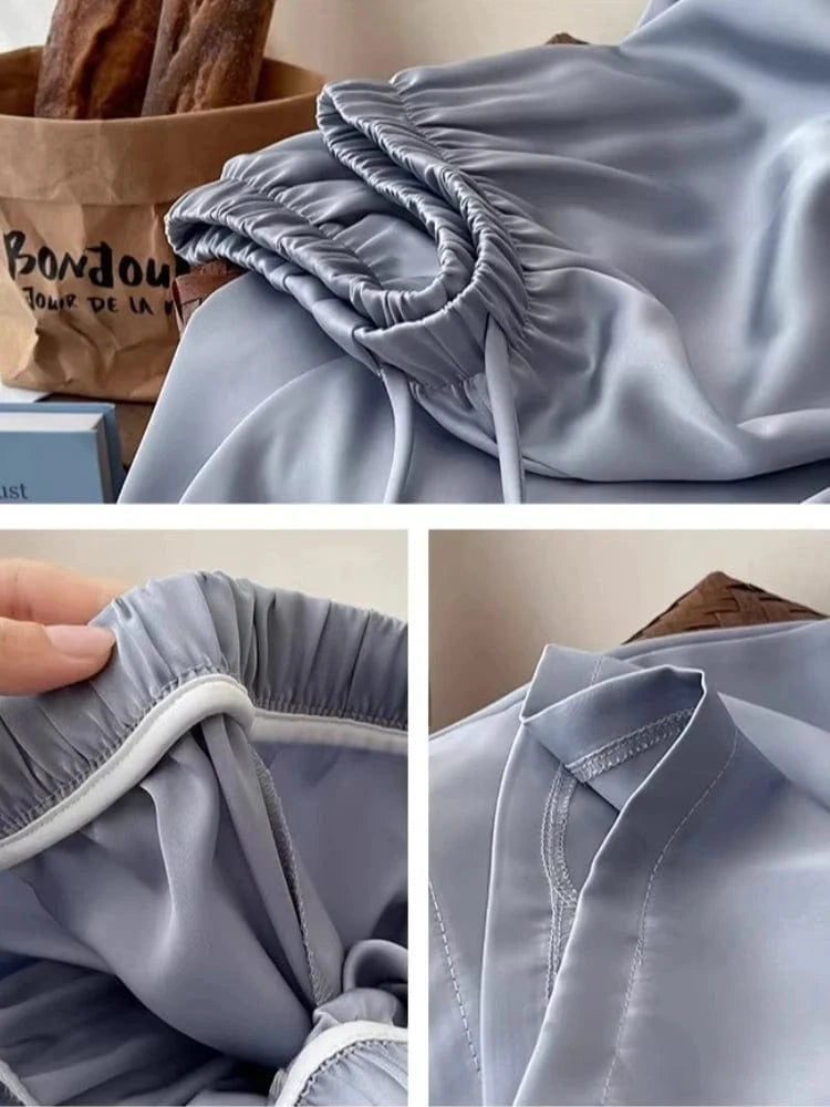 Satijnen joggingbroek