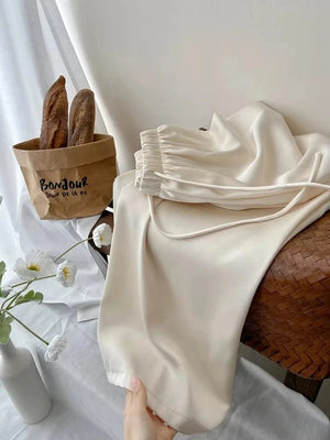 Satijnen joggingbroek